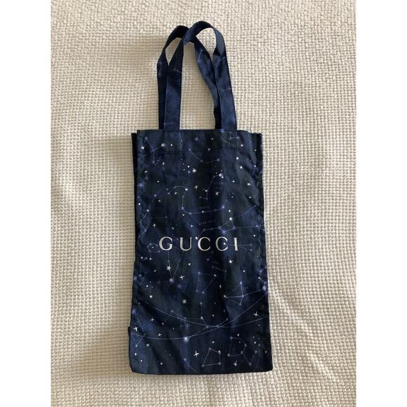 GUCCI SMALL NAVY-BLUE, SILVER DUST BAG WITH HANDLES - Picture 1 of 6